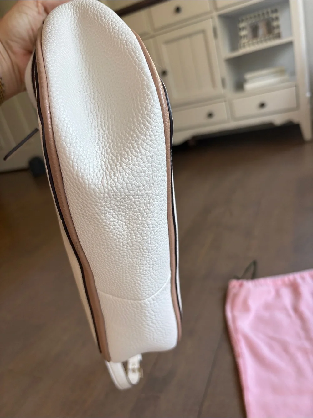 kate spade Cream Shoulder Bag with Brown Trim